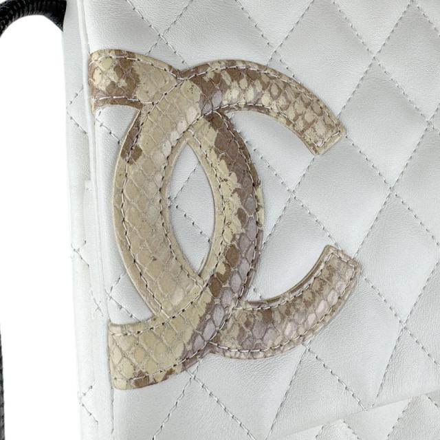 CHANEL シャネル ショルダーバッグ ホワイト×ベージュ 14056