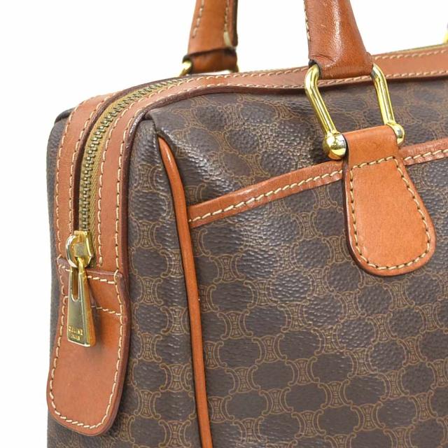 CELINE セリーヌ マカダム ハンドバッグ ブラウン 14057 レディース