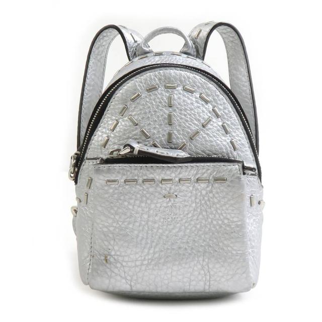 FENDI フェンディ 7AR471.76A チャーム ポーチ シルバー 14069 ユニセックス【中古】 e61038a