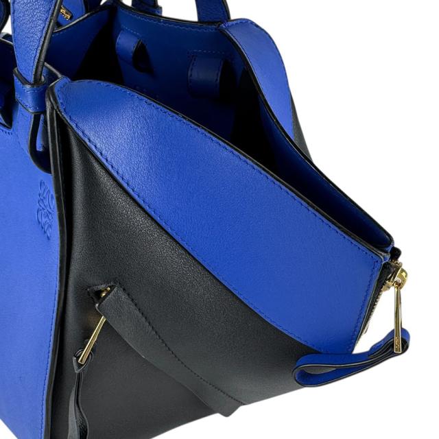 LOEWE ロエベ ハンモック ドローストリング ショルダーバッグ ブルー×ブラック 14067 レディース【中古】 z7470 LOEWE ロエベ ハンモック ドローストリング ショルダーバッグ ブルー