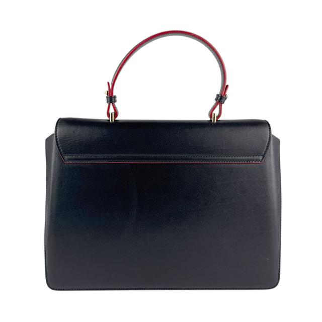 VERSACE ヴェルサーチ メデューサ ハンドバッグ ショルダーバッグ ブラック×レッド 14054 レディース【中古】 z7490 VERSACE ヴェルサーチ メデューサ ハンドバッグ ショルダーバッグ