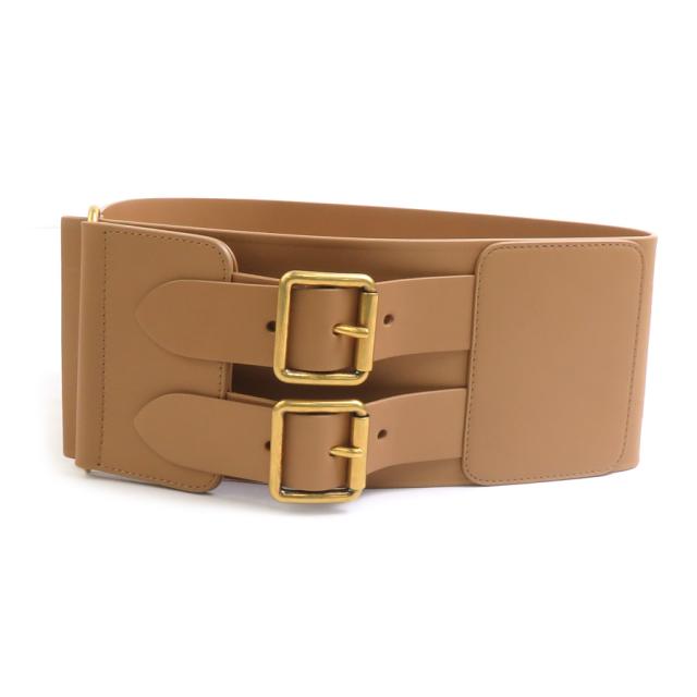 Christian Dior クリスチャンディオール ベルト ベージュブラウン/ゴールド 14057 レディース【中古】 e61099g