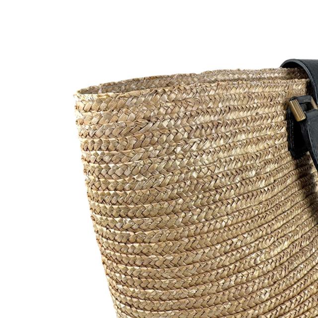 JIMMY CHOO ジミーチュウ ハンドバッグ かごバッグ ベージュ/ブラック 14059 レディース【中古】 z7666 JIMMY CHOO ジミーチュウ ハンドバッグ かごバッグ ベージュ/ブラック