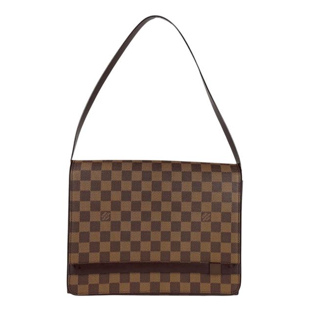LOUIS VUITTON ルイ ヴィトン トライベッカ カレ N51161 ショルダーバッグ エベヌ 14057【中古】 z7705