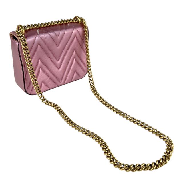 GUCCI グッチ 432581 ショルダーバッグ メタリックピンク 14061