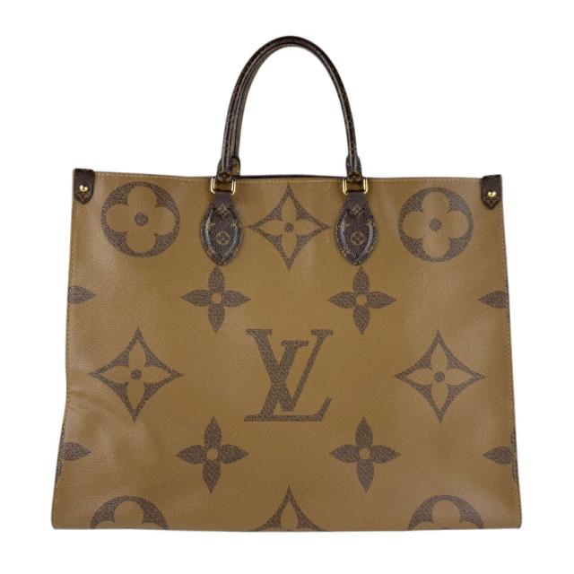 LOUIS VUITTON ルイ ヴィトン オンザゴーGM モノグラム ジャイアント リバース M44576 ハンドバッグ トートバッグ ブラウン 14057 ユニセックス【中古】 z7755
