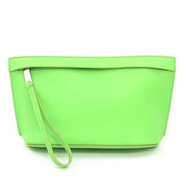 Salvatore Ferragamo サルヴァトーレフェラガモ クラッチバッグ イエローグリーン 14065 ユニセックス【中古】 h31718a