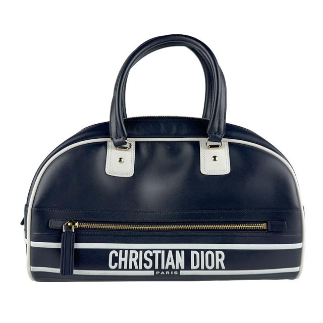 Christian Dior クリスチャンディオール ヴァイブ ハンドバッグ ショルダーバッグ ネイビー/ホワイト 14066 レディース【中古】 z7825