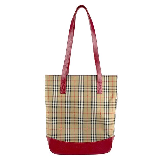 Burberrys バーバリーズ ショルダーバッグ ベージュ系×レッド 14059 レディース【中古】 z7850