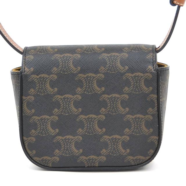 CELINE セリーヌ トリオンフ ミニ クロード ショルダーバッグ ブラウン 14057 レディース【中古】 90218a CELINE セリーヌ トリオンフ ミニ クロード ショルダーバッグ ブラウン