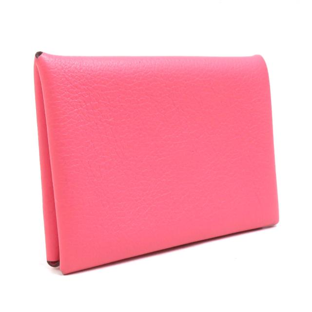 HERMES エルメス カルヴィ カードケース ローズアザレ 14061 ユニセックス【中古】 56489g HERMES エルメス カルヴィ カードケース ローズアザレ 14061 ユニ