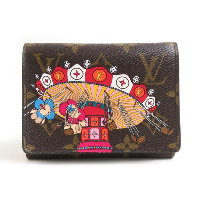 LOUIS VUITTON ルイ ヴィトン ポルトフォイユ ヴィクトリーヌ モノグラム ヴィヴィエンヌ M69754 三つ折り財布 ブラウン/マルチカラー 14057 レディース【中古】 e61158g