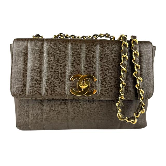 CHANEL シャネル ショルダーバッグ ブラウン/ゴールド 14057 レディース【中古】 z7908