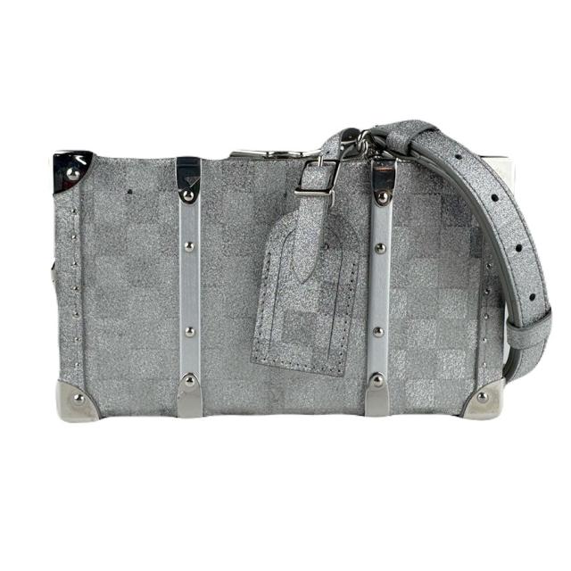 LOUIS VUITTON ルイ ヴィトン ネオウォレット トランク ダミエ グリッター 斜め掛けショルダーバッグ シルバー 14069 ユニセックス【中古】 z7923