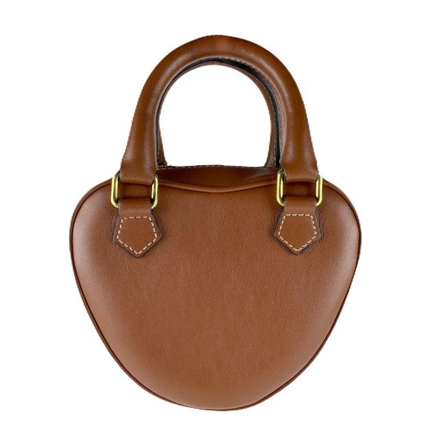 CELINE ブラウンレザードラムバッグ CELINE ブラウンレザードラムバッグ セリーヌ CELINE オールソフト