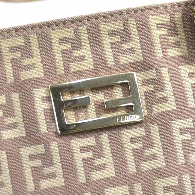 FENDI フェンディ ズッキーノ 2111.8BH133 ハンドバッグ ピンクベージュ 14059 レディース【中古】 e61173g