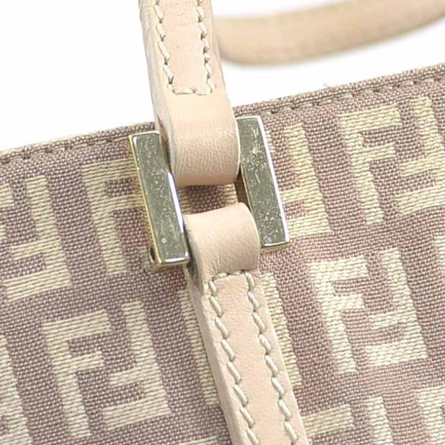 FENDI フェンディ ズッキーノ 2111.8BH133 ハンドバッグ ピンクベージュ 14059 レディース【中古】 e61173g