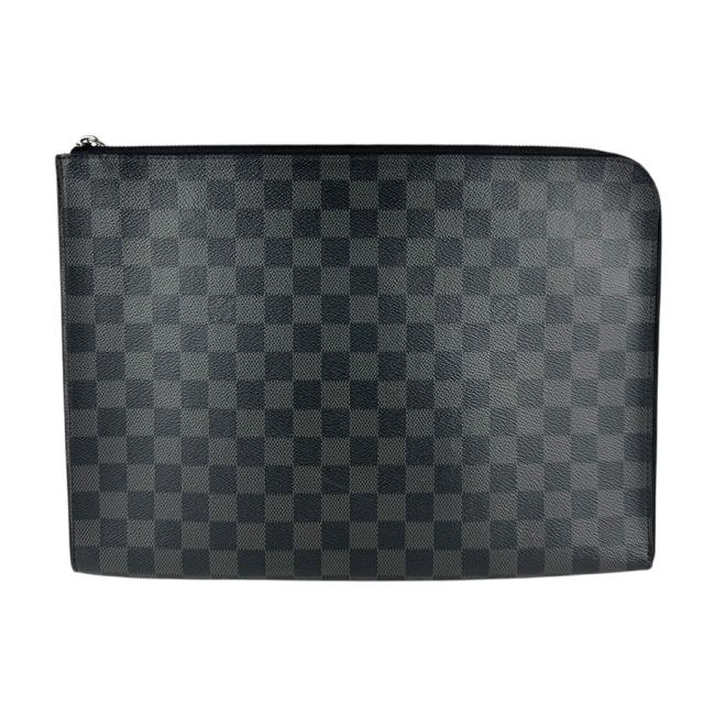 LOUIS VUITTON ルイ ヴィトン ポシェット ジュール GM ダミエグラフィット N41501 クラッチバッグ ダークグレー 14055 メンズ【中古】 z7904