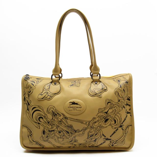 【定番人気】【中古】ロンシャン ハンドバッグ    ブラウンxブラック t18254aの通販は