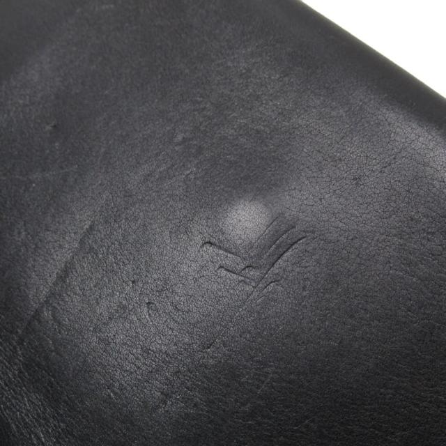 【定番人気】【中古】カルティエ 三つ折り財布  マストライン  ブラック t18510a