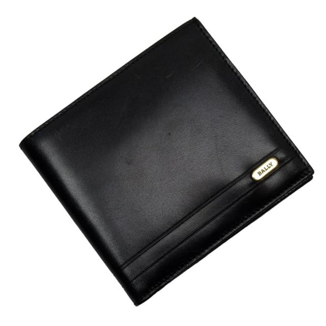 【定番人気】【中古】バリー 二つ折り札入れ    ブラック t18609a 5,452円