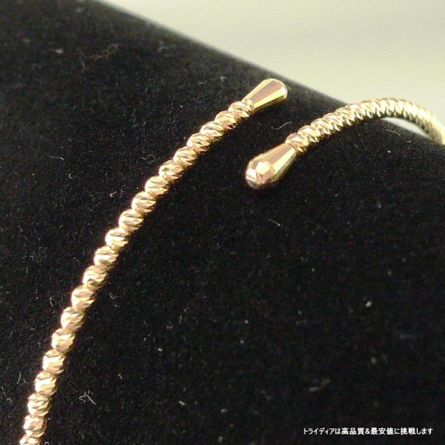 マリーナ バングル 18金 18k ピンクゴールド PG k18 メンズ レディース プレゼント 幅2mm 20cm 3.1g_3