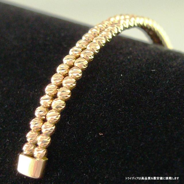 マリーナ バングル 18金 18k ピンクゴールド PG k18 メンズ レディース プレゼント 幅4mm 15cm 5g_3