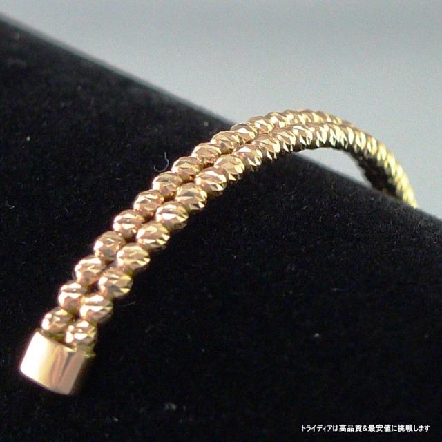 マリーナ バングル 18金 18k ピンクゴールド PG k18 メンズ レディース プレゼント 幅4mm 13cm 4.6g_5