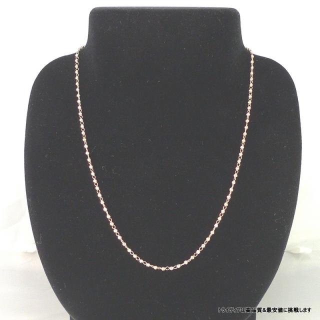 マリーナハーフ ネックレス 18金 18k ピンクゴールド PG ネックレスチェーン k18 メンズ レディース プレゼント 幅2mm 45cm 3.1g スライド_5