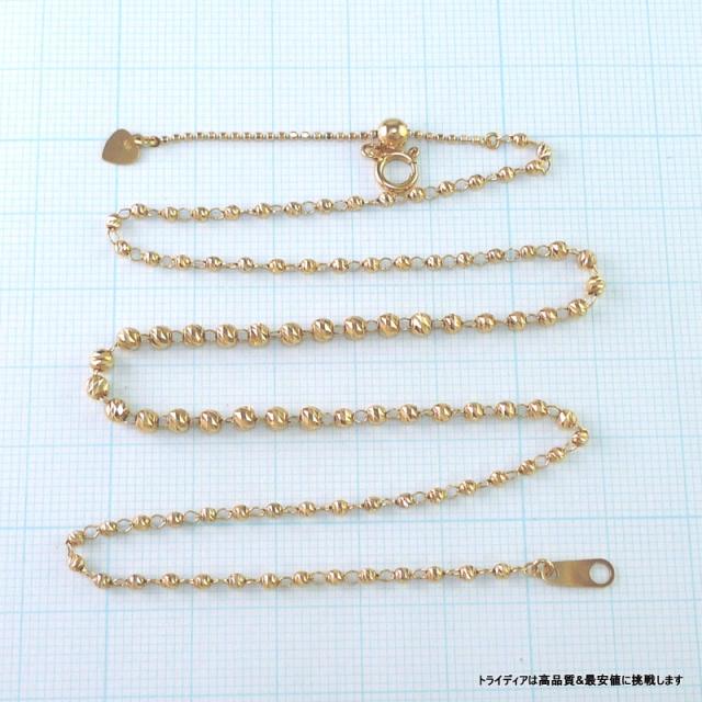 マリーナハーフ ネックレス 18金 18k ピンクゴールド PG ネックレスチェーン k18 メンズ レディース プレゼント グラデーション 45cm 4g スライド_3