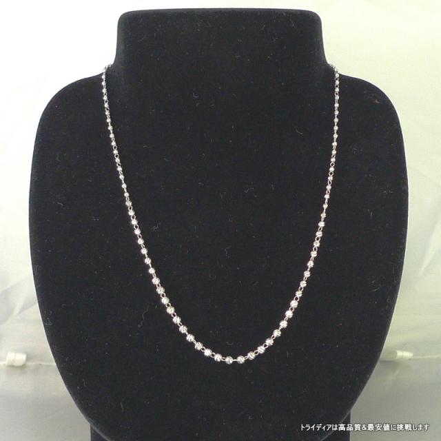 マリーナハーフ ネックレス 18金 18k ホワイトゴールド WG ネックレスチェーン k18 メンズ レディース プレゼント グラデーション 45cm 4.2g スライド_5