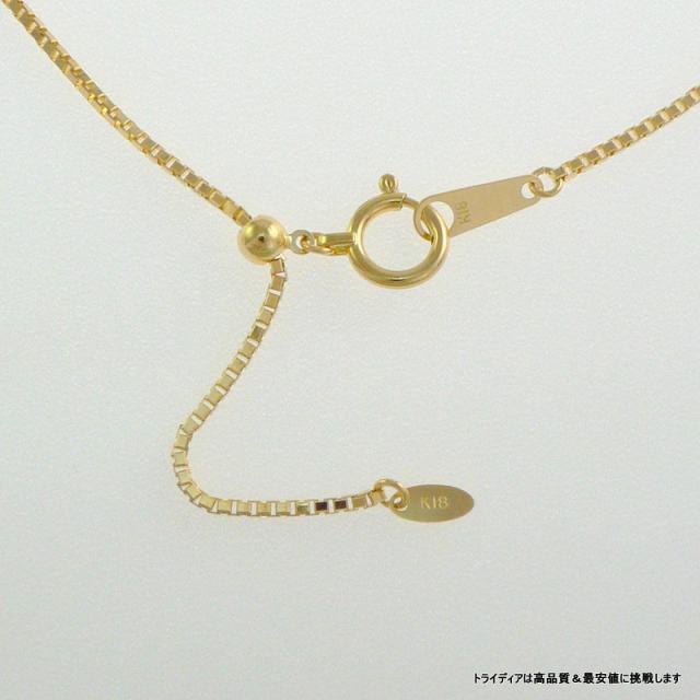 ベネチアン ネックレス 18金 18k ネックレスチェーン k18 メンズ レディース プレゼント 幅0.8mm 50cm 2.2g スライド_2