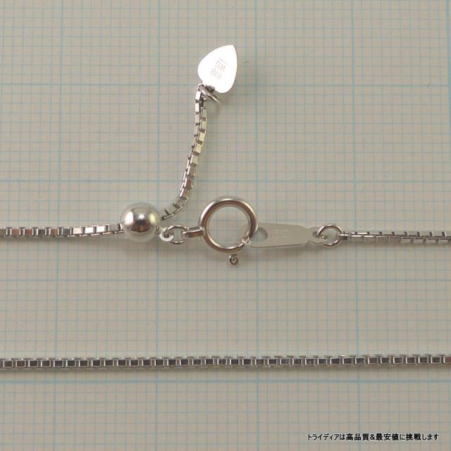 ベネチアン ネックレス 18金 18k ホワイトゴールド ネックレスチェーン k18 メンズ レディース 幅1.2mm 60cm ロングネックレス 6.5g スライド_1