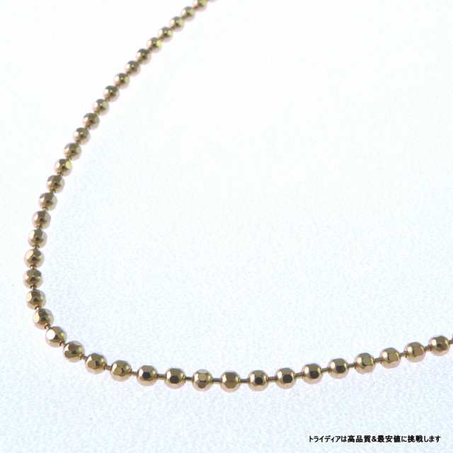 カットボール ネックレス 18金 18k ネックレスチェーン k18 メンズ レディース プレゼント 幅1.5mm 60cm ロングネックレス 5.5g スライ