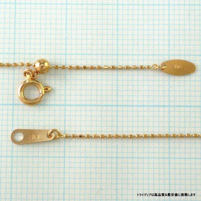 カットボール ネックレス 18金 18k ピンクゴールド PG ネックレス 