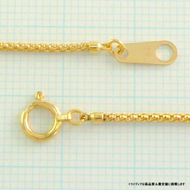 ラズベリー ネックレス 18金 18k ネックレスチェーン k18 メンズ レディース プレゼント 幅1.2mm 40cm 2.1g 引輪_5