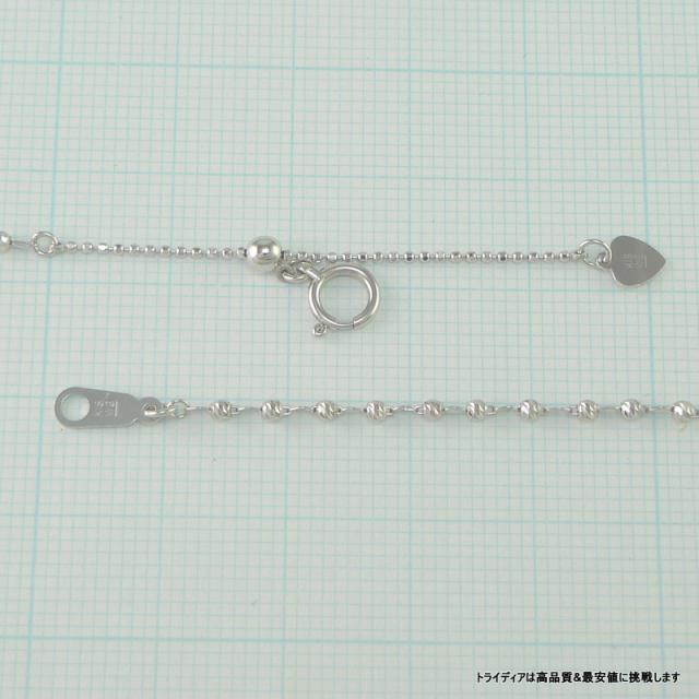 マリーナハーフ ネックレス 18金 18k ホワイトゴールド WG ネックレスチェーン k18 メンズ レディース プレゼント 幅1.8mm 45cm 2.7g スライド_2