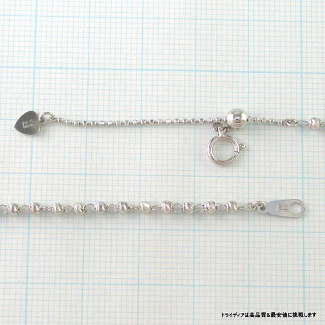 マリーナハーフ ネックレス 18金 18k ホワイトゴールド WG ネックレスチェーン k18 メンズ レディース プレゼント 幅2.5mm 45cm 5.1g スライド_2