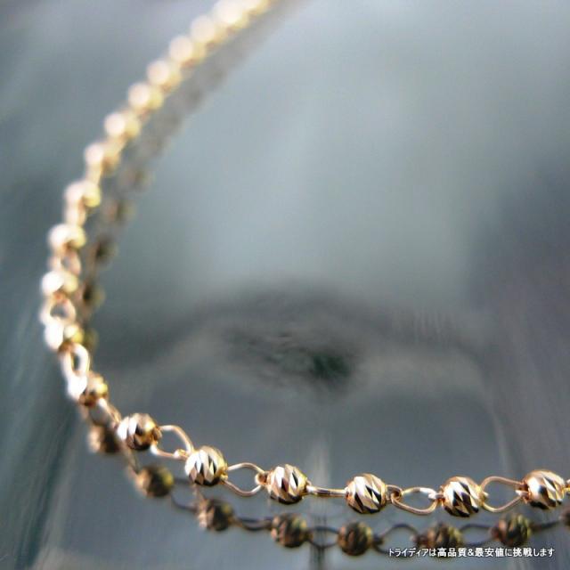 マリーナハーフ ネックレス 18金 18k ピンクゴールド PG ネックレスチェーン k18 メンズ レディース プレゼント 幅1.8mm 45cm 2.5g スライド