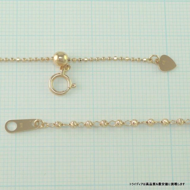 マリーナハーフ ネックレス 18金 18k ピンクゴールド PG ネックレスチェーン k18 メンズ レディース プレゼント 幅2mm 45cm 3.1g スライド_2