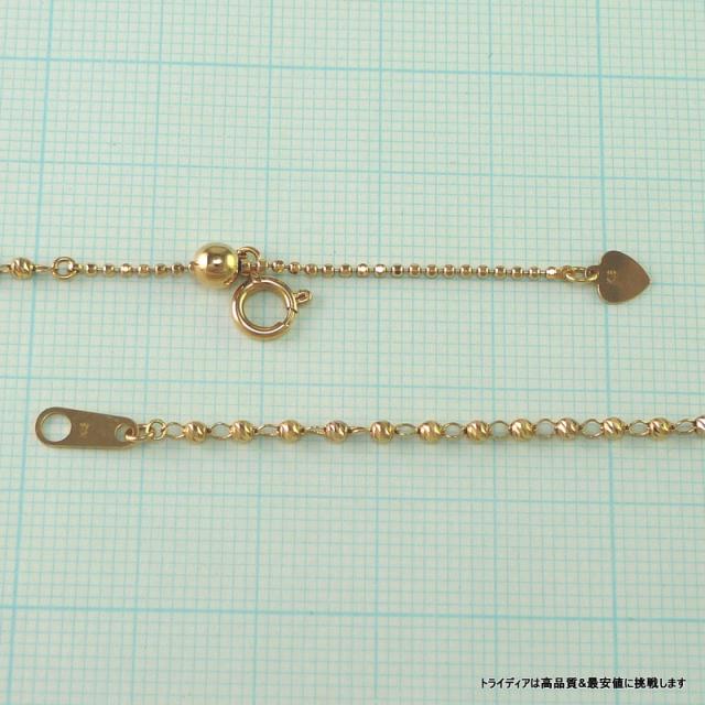 マリーナハーフ ネックレス 18金 18k ピンクゴールド PG ネックレスチェーン k18 メンズ レディース プレゼント グラデーション 45cm 4g スライド_2