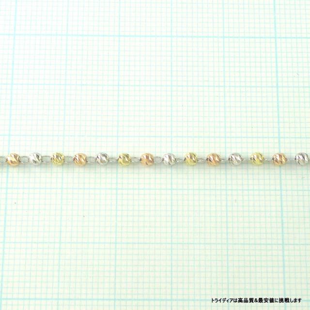 マリーナハーフ ネックレス 18金 18k ホワイト イエロー ピンク ゴールド ネックレスチェーン k18 メンズ レディース プレゼント 幅2mm 45cm 3.2g スライド_8
