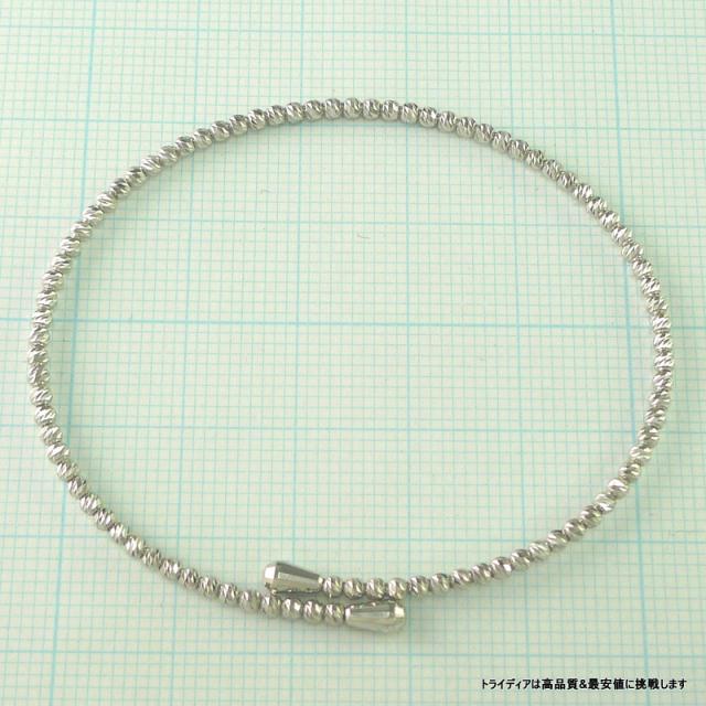 マリーナ バングル 18金 18k ホワイトゴールド WG k18 メンズ レディース プレゼント 幅2mm 18cm 3g_1