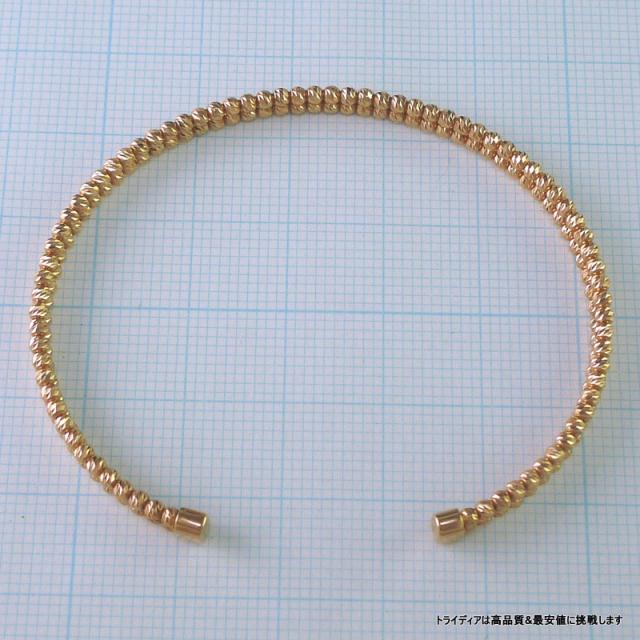 マリーナ バングル 18金 18k ピンクゴールド PG k18 メンズ レディース プレゼント 幅4mm 15cm 5g_1