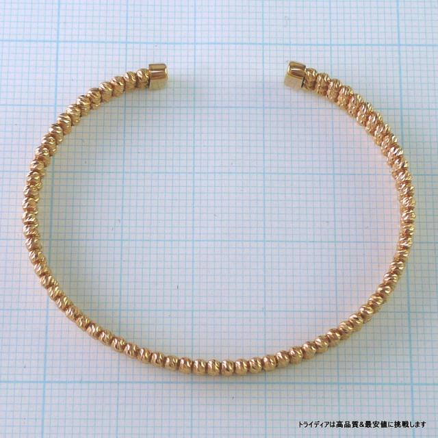 マリーナ バングル 18金 18k ピンクゴールド PG k18 メンズ レディース プレゼント 幅6mm 13cm 7.1g_1