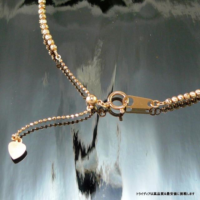 マリーナ ネックレス 18金 18k ピンクゴールド PG ネックレスチェーン k18 メンズ レディース プレゼント 幅2mm 45cm 5.6g スライド_1
