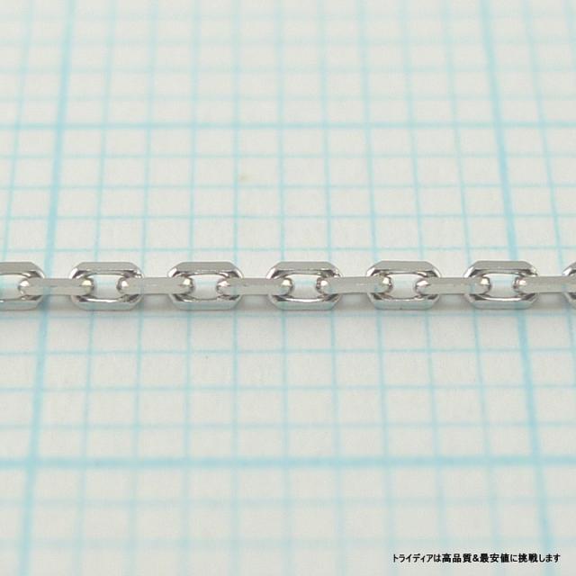 アズキ ネックレス 18金 18k ホワイトゴールド WG ネックレスチェーン k18 メンズ レディース プレゼント 幅1.1mm 40cm 1.8g 引輪_1