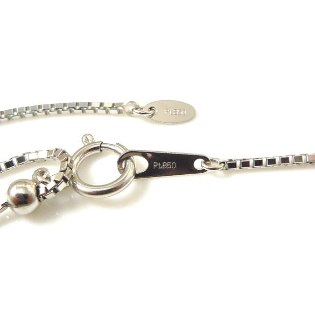 ベネチアン ネックレス プラチナ Pt850 ネックレスチェーン メンズ レディース 幅0.8mm 45cm 2.4g スライド_6