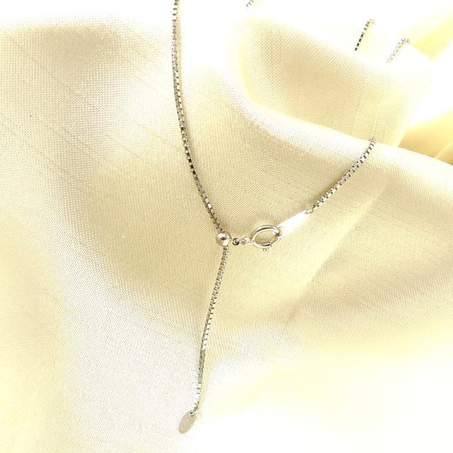 ベネチアン ネックレス プラチナ Pt850 ネックレスチェーン メンズ レディース 幅0.8mm 45cm 2.4g スライド_2