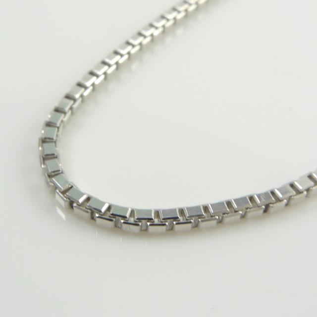 ベネチアン ネックレス プラチナ Pt850 ネックレスチェーン メンズ レディース 幅1.4mm 50cm 8.7g スライド
